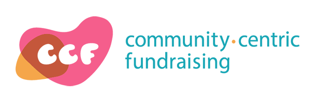 Community centric fundraising logo that shows "CCF" in a heart with "community centric fundraising" to the right  